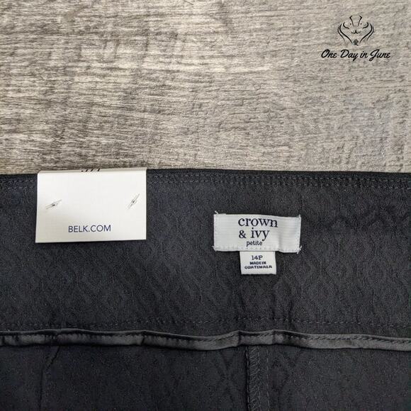crown & ivy Petite Tech Stretch Pants Size 14P - Picture 2 of 6